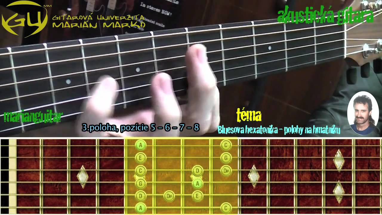 GUMM_032 Bluesova hexatonika - polohy na hmatniku