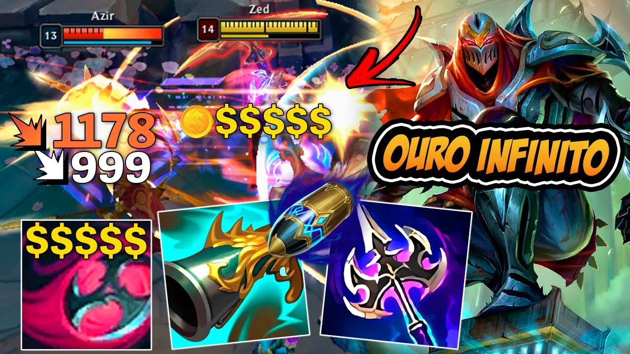 ZED VIRA UMA M&Aacute;QUINA DE OURO INFINITO COM ESSA BUILD CHINESA DE LETALIDADE