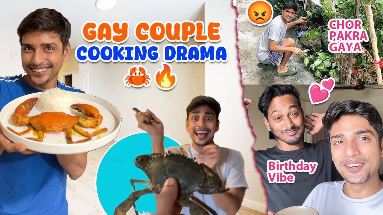 Gay Couple Cooking Crab for the First Time! 😂 | Boyfriend’s Reaction Was Epic 🦀 | Mr & Mr Rohit