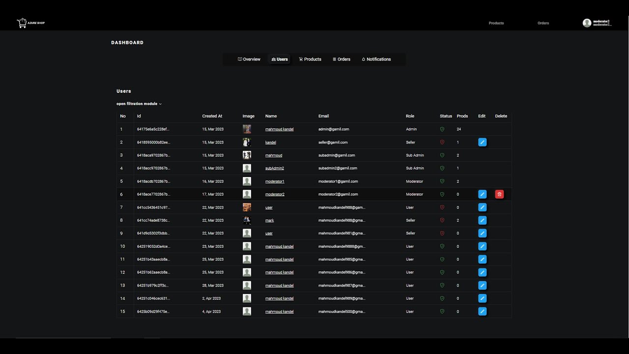 Azure Shop is an E-commerce full stack web application