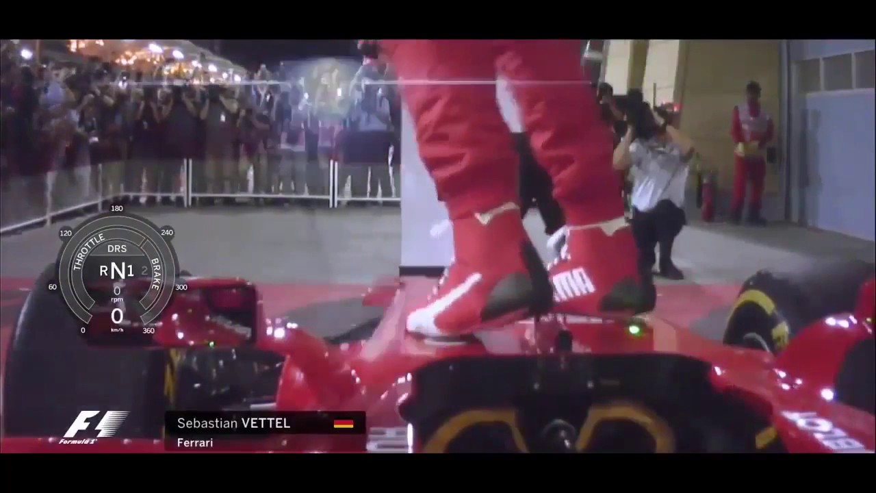 F1 2017 Bahrain GP   Sebastian Vettel's mechanics' chant for his car Gina