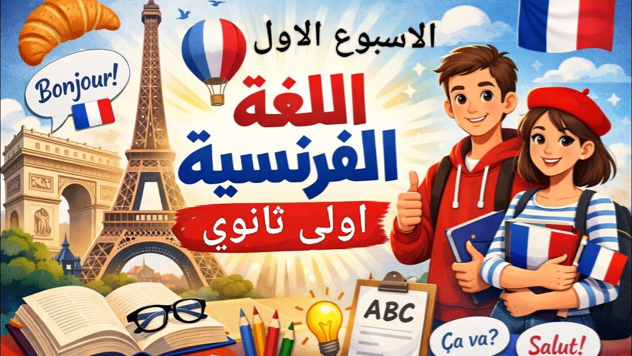 تقييم الفرنساوى الصف الاول الثانوي ترم ثانى الاسبوع الاول