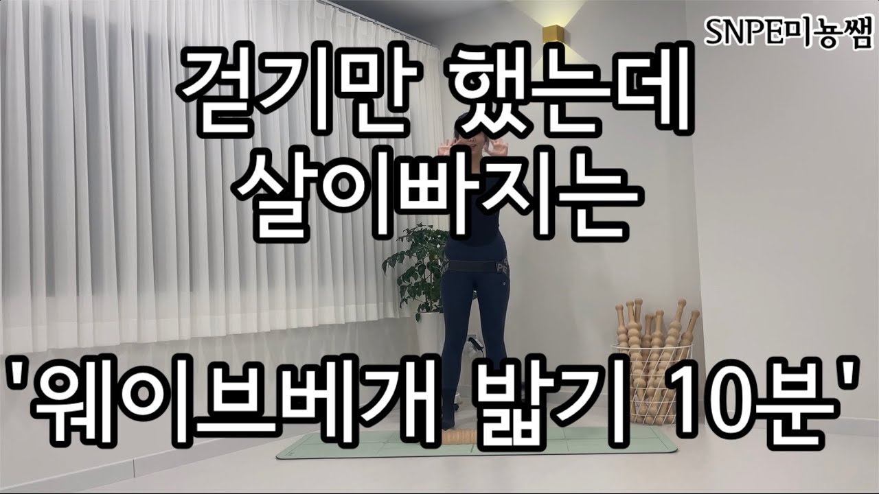 [SNPE미뇽쌤] 걷기는 최고의 운동 - 추워서 나가기 싫으면 집에서 걷기 '살빠지는 웨이브베개밟기 10분'