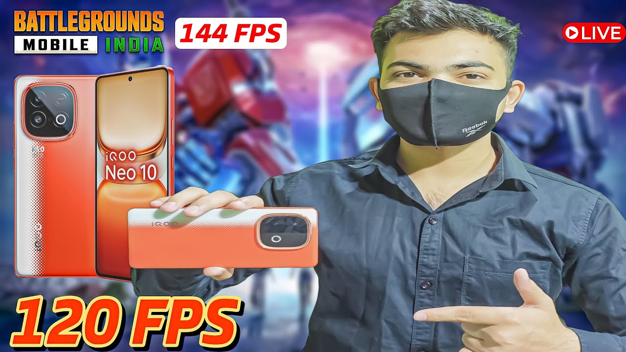 DAY 1: IQOO Neo 10 Gaming Test- SOLO CONQUEROR RANK PUSH | 120 FPS 144 HZ 90 FPS | 2K PUBG BGMI LIVE