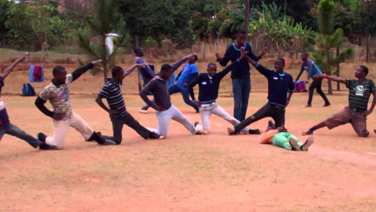 eLangeni Secondary School boys dance team practicing for the championship