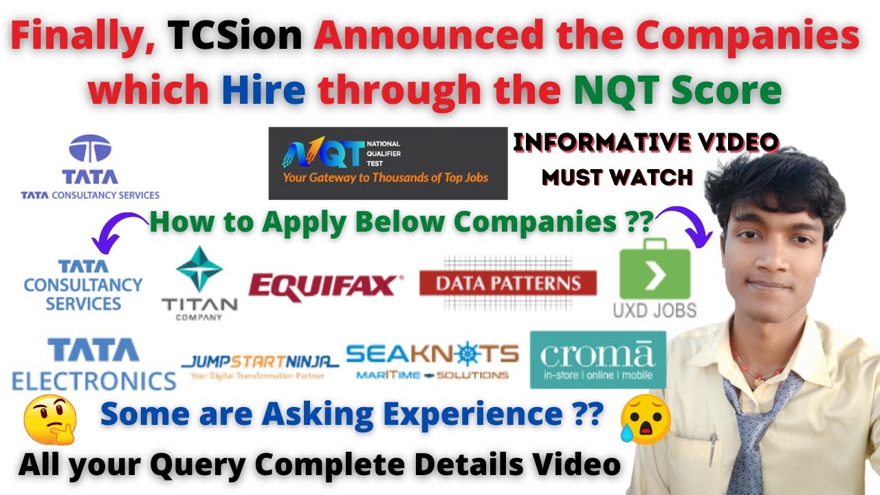 🔥Finally, TCSion Announced the Companies which Hire through NQT Score-How to Apply Complete Details🤔