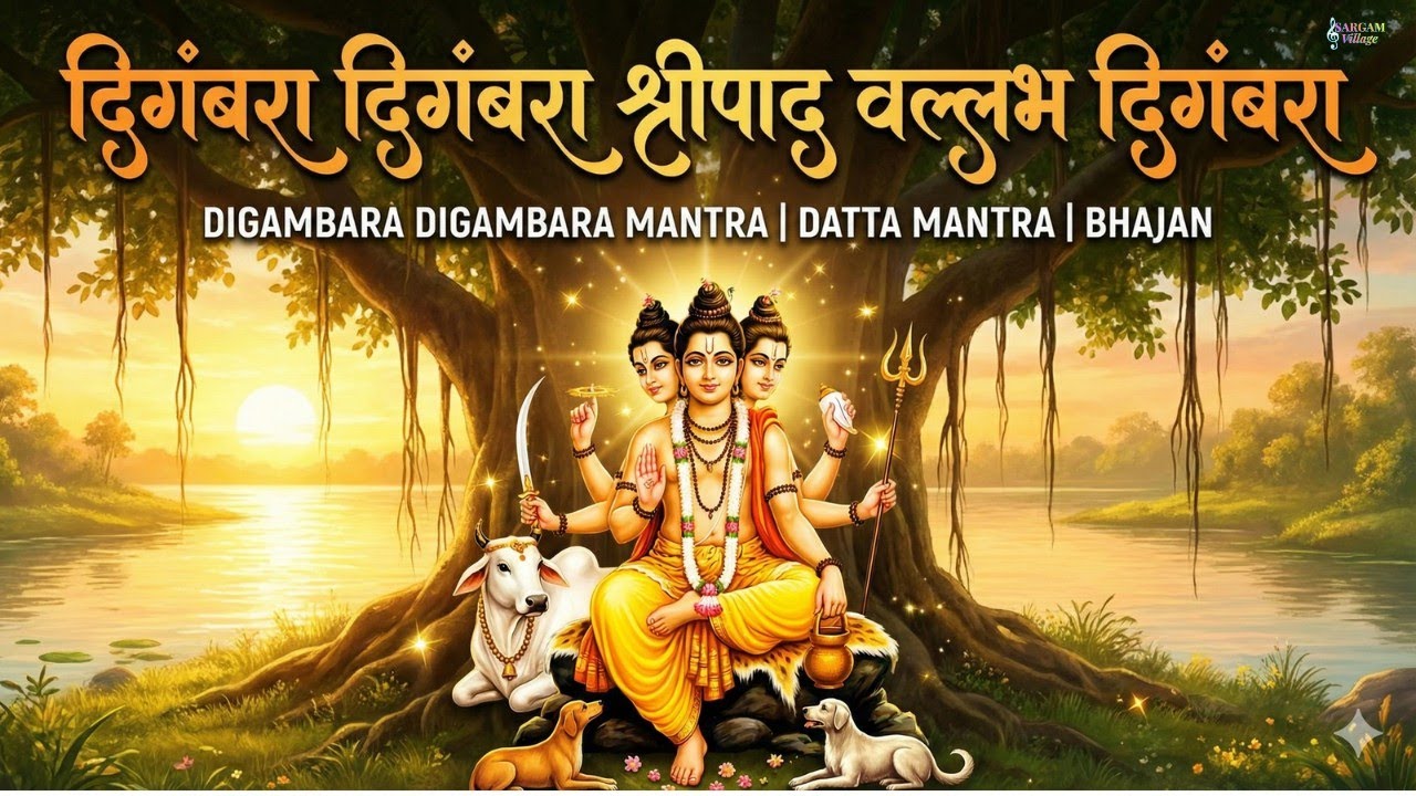 दिगंबरा दिगंबरा श्रीपाद वल्लभ दिगंबरा | Digambara Digambara Mantra | Datta Mantra | Bhajan