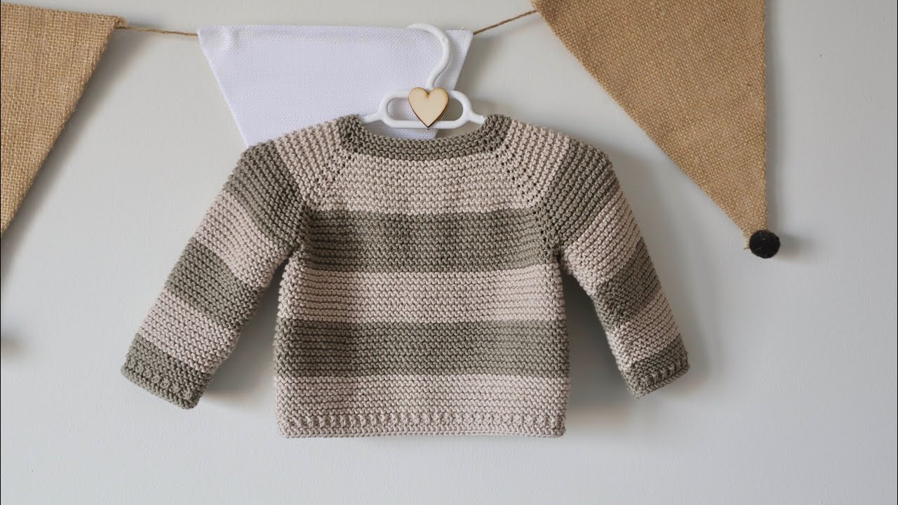 CÓMO TEJER JERSEY DE DOS COLORES PARA BEBÉ CON DOS AGUJAS PASO A PASO #dosagujas #tejiendoparabebes
