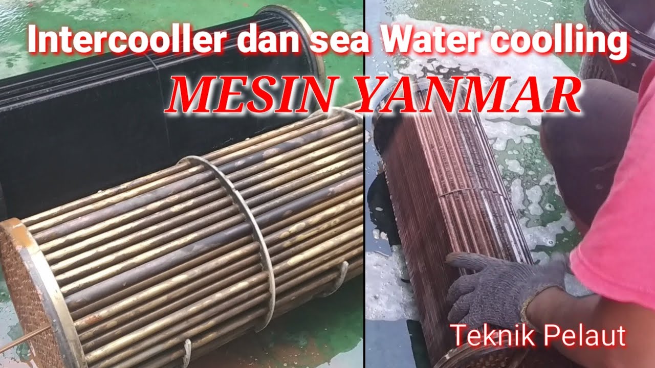 cara membuka Intercooller,sea water cooling,Mesin Yanmar.Teknik Pelaut.