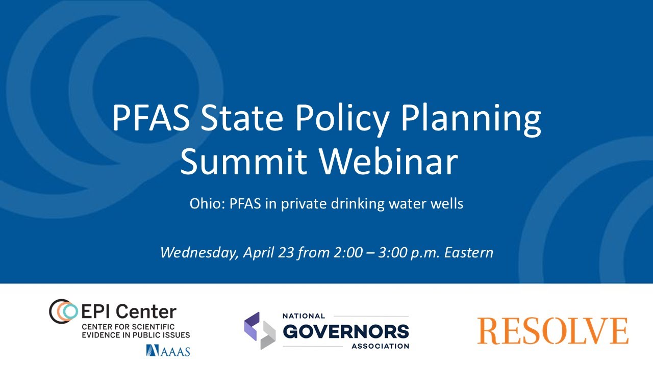 PFAS State Policy Planning Summit - Ohio: PFAS in private drinking water wells