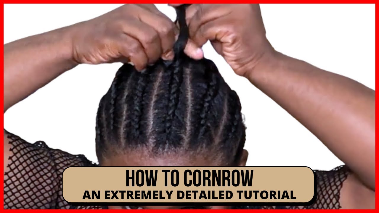 HOW TO CORNROW YOUR HAIR BY YOURSELF AT HOME||BEGINNERS STEP BY STEP GUIDE TUTORIAL||AVA ANTHONY
