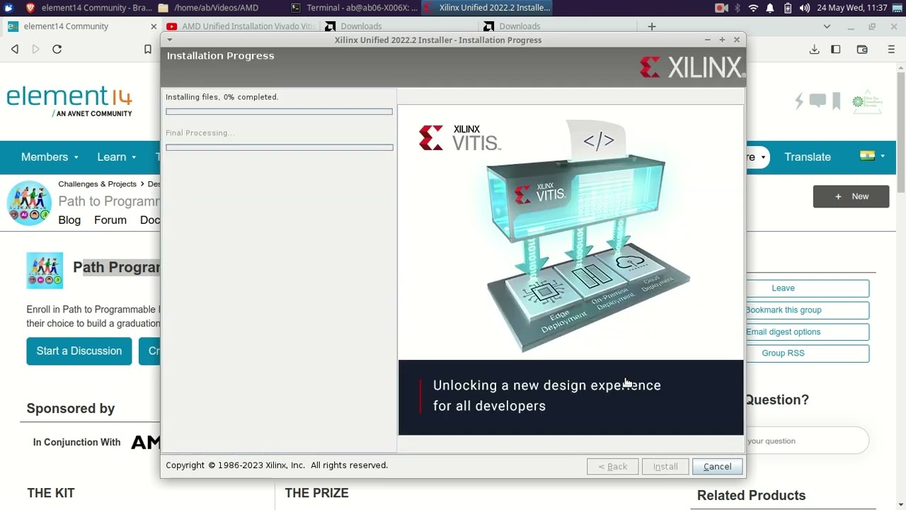 Xilinx 2022.2 Unified Installation Vivado Vitis Part 1