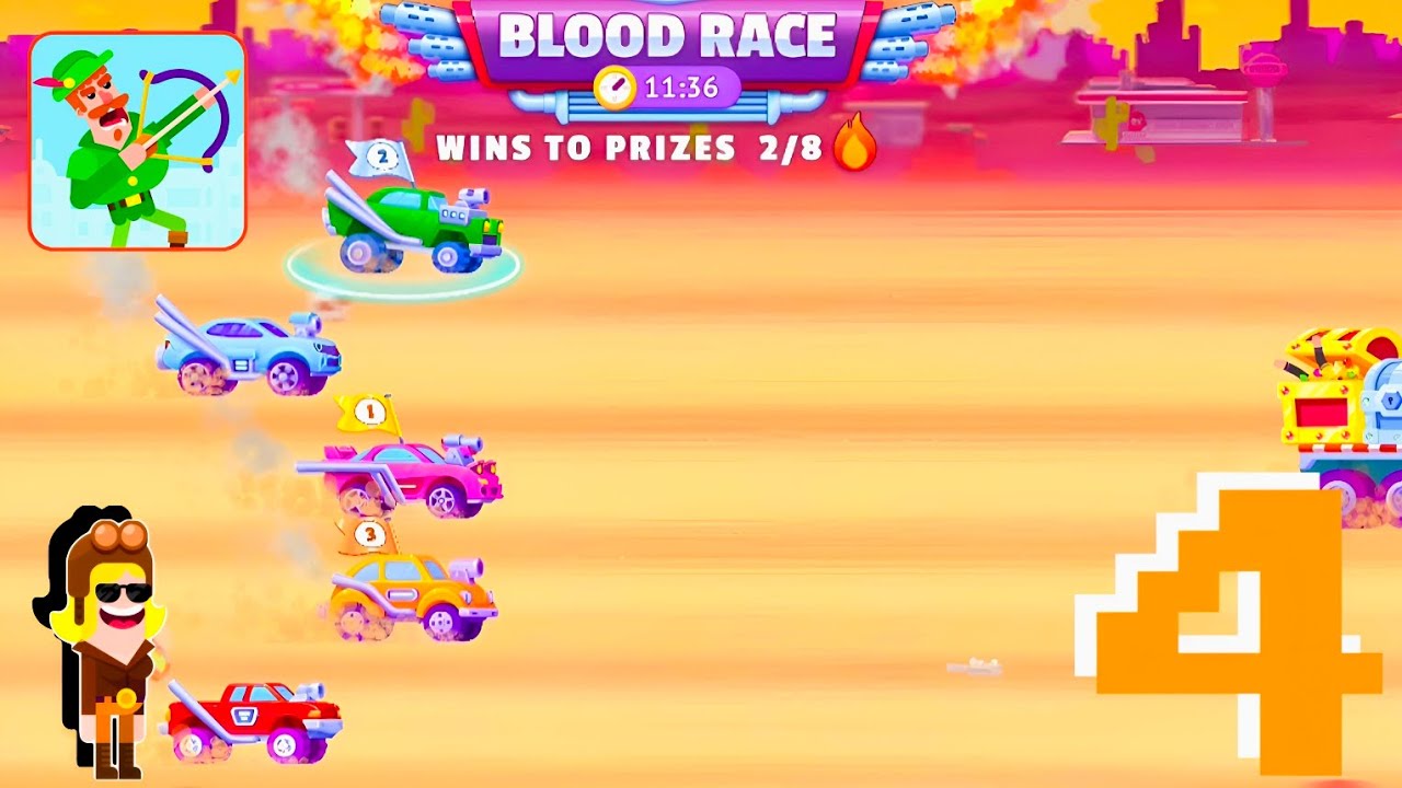 Bowmasters | Gameplay Walkthrough | Mode Blood Race : (iOS, Android ) - Part 3