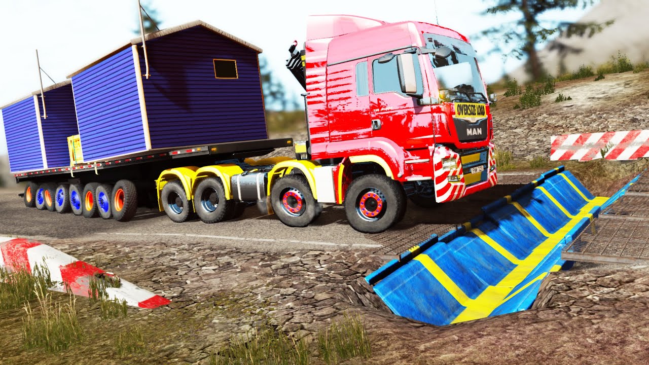 Cars vs Upside Down Speed Bumps #53 | BeamNG.DRIVE