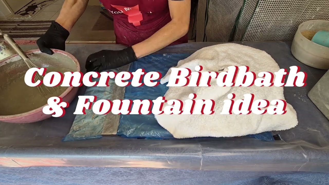 DIY - Easy Concrete Water Fountain Birdbath