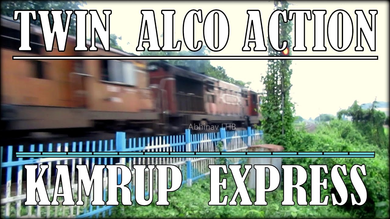 Kamrup Express in aggressive mode with HWH twin ALCo locomotives | HWH WDM3A MUed twins