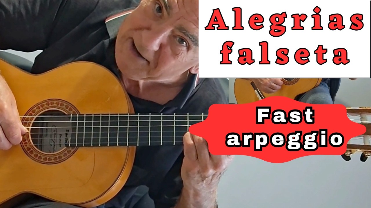 Alegrias Falseta. Rapid arpeggios. Free Tab