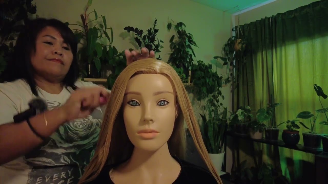 Hair Brushing | ASMR | Hair Play - Hairstyling, vintage Hairstyles, Hair & Makeup, Finishing Touch 🤣