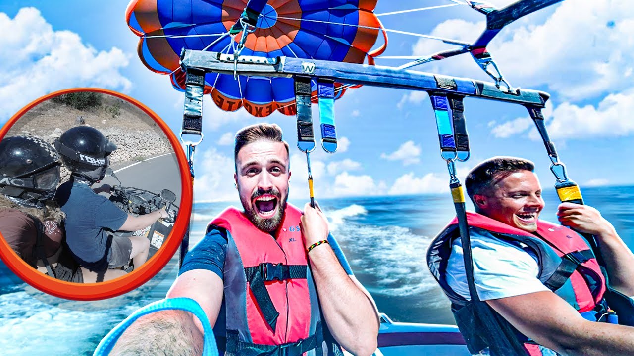 NUNCA TIVE TANTA ADRENALINA NA VIDA!!! FIZEMOS PARASAILING E ANDAMOS DE MOTA 4!!! *último vlog*