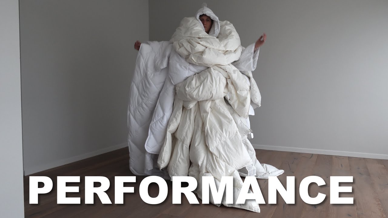 My very first performance staring a dress made out of 9 Duvets