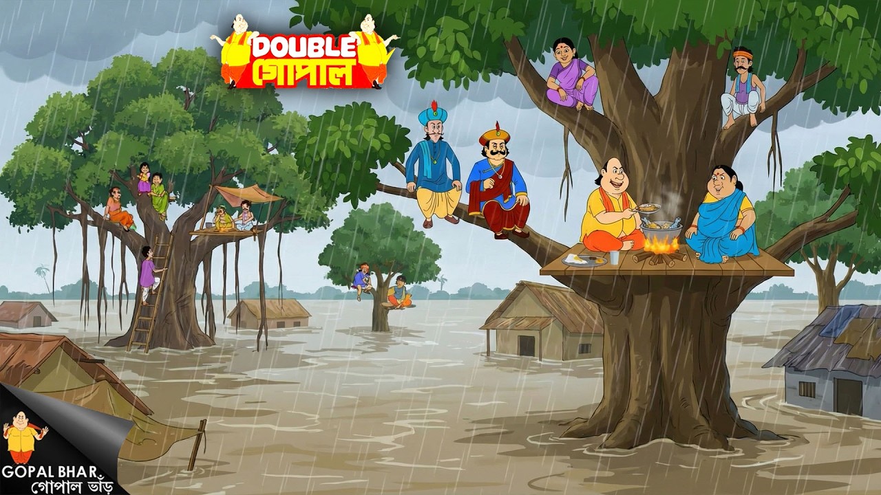বন্যার মাঝে গাছের উপর তৈরি একটি বাড়ি! গোপাল ভাণ্ডের অনন্য গল্প | Gopal Bhar | গোপাল ভর  New Episode