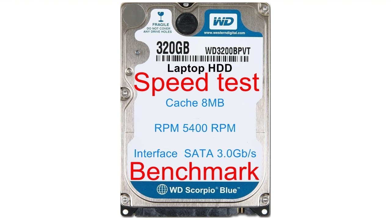 WD 320GB Scorpio Blue Benchmark WD3200BPVT laptop HDD speed test Ep.213