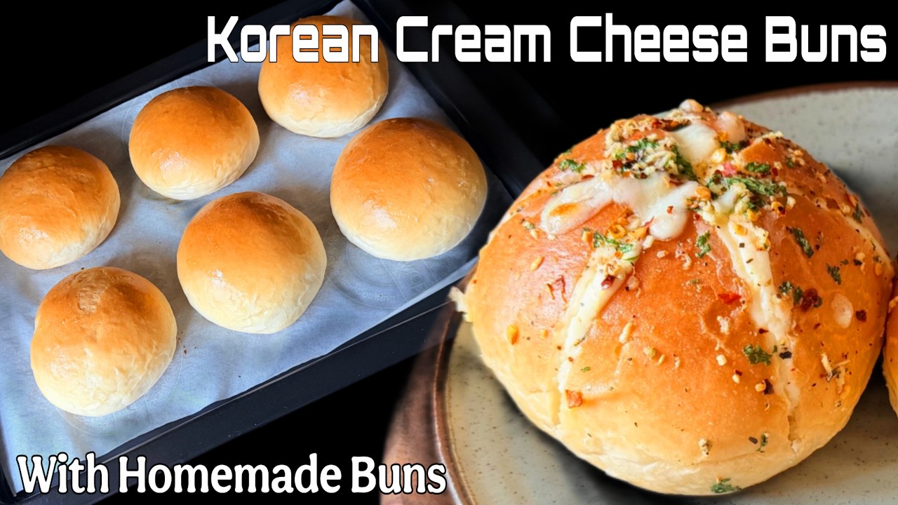Homemade Korean Cream Cheese Buns From Scratch | Make Soft Fluffy Bakery Style Buns At Home 