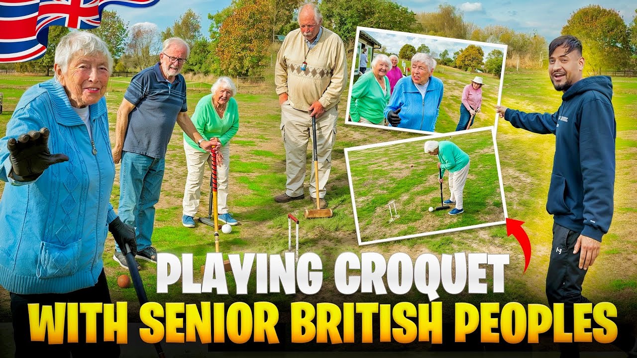 😂🏏 I Tried Playing Croquet with Senior British Legends! 👵👴 || I Didn&rsquo;t Know This Game Before 🇬🇧