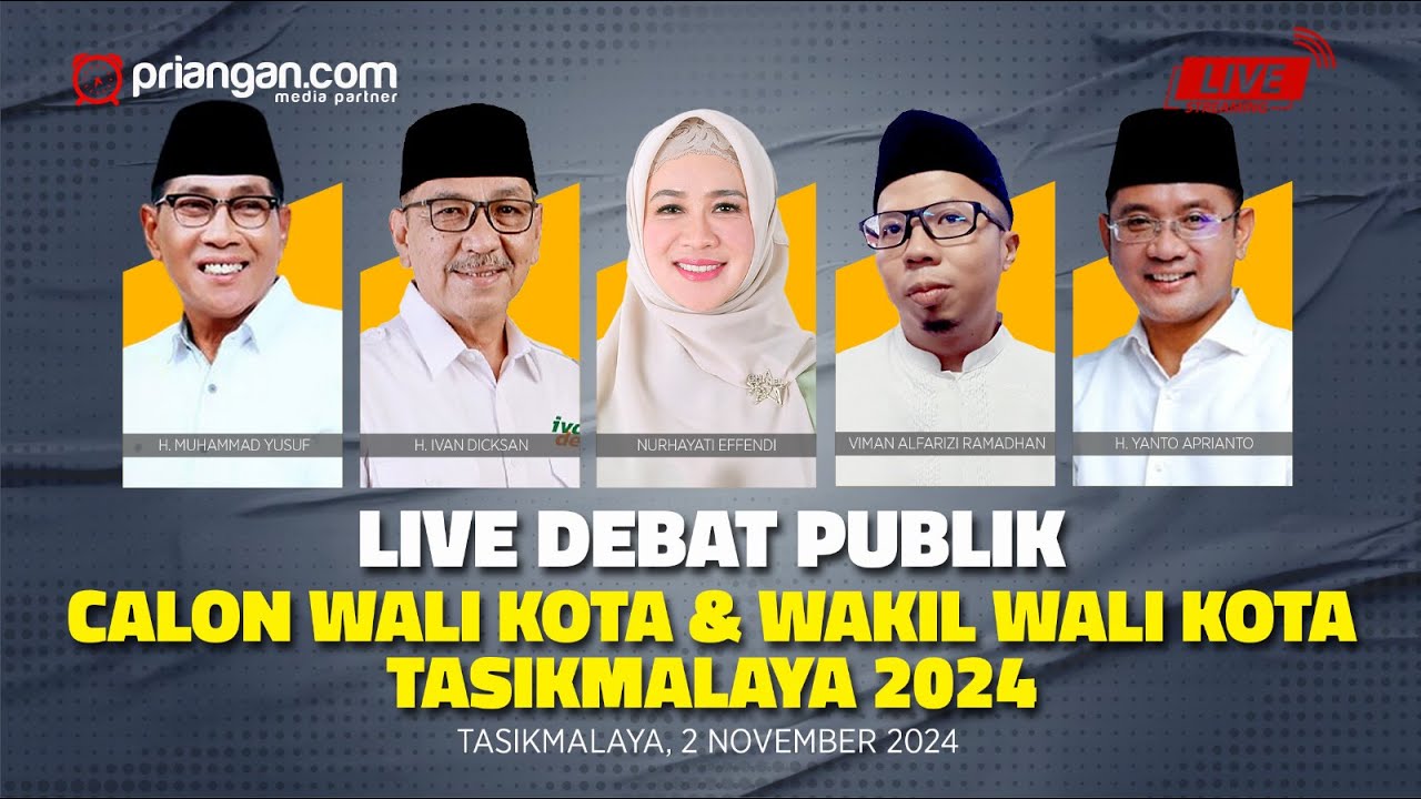 LIVE | DEBAT CALON WALIKOTA & WAKIL WALIKOTA TASIKMALAYA 2024. SIAPA MENANG? | PRIANGAN.COM