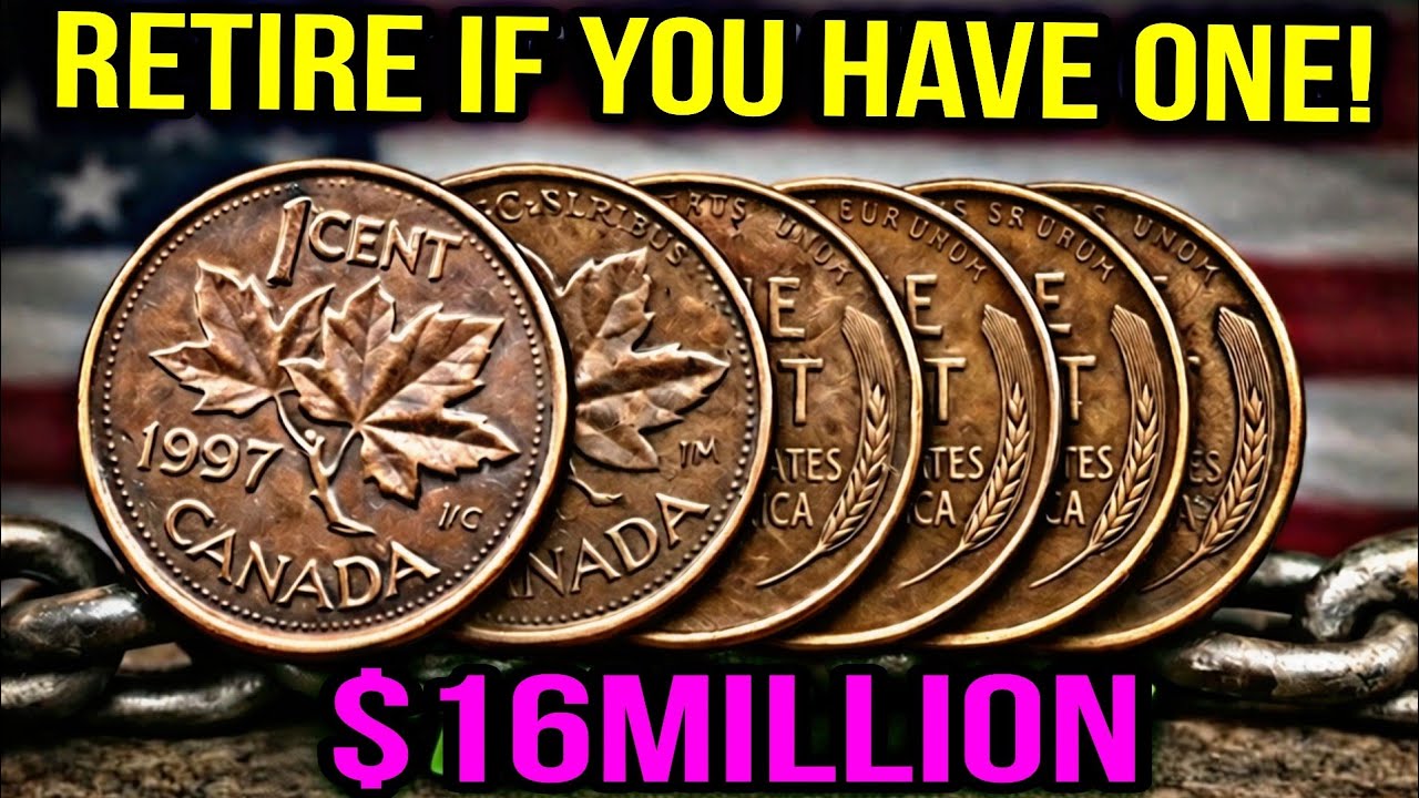 Очень редкие, сильно изношенные канадские одноцентовые монеты, стоимостью в тысячи долларов. Редк...