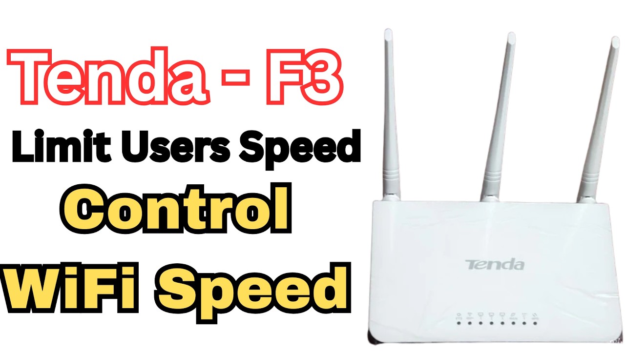 Tenda F3 Router Bandwidth Control Setup | Limit WIFI Speed Per User | Control Internet Speed Easily