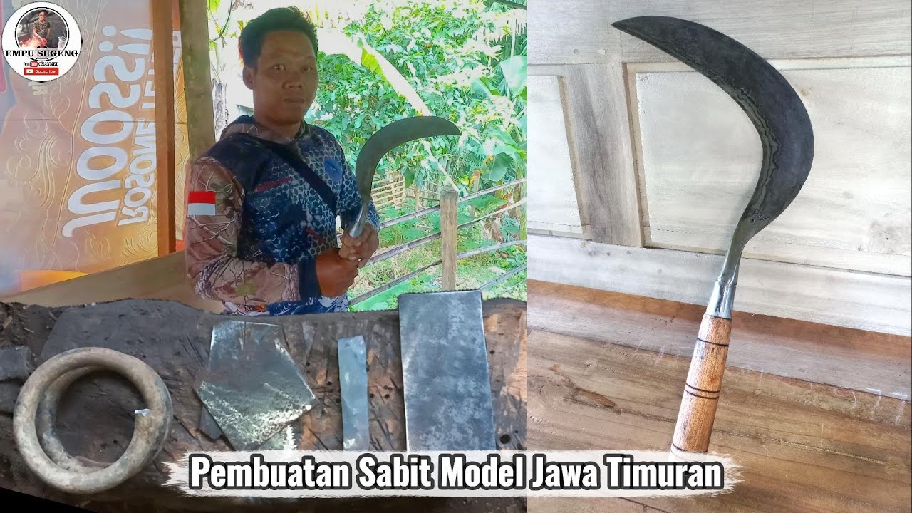 Pembuatan Sabit Model Jawa Timuran Oleh Empu Kebumen | Terbuat Dari Baja Selap Atau Isen 9 Lapis!!