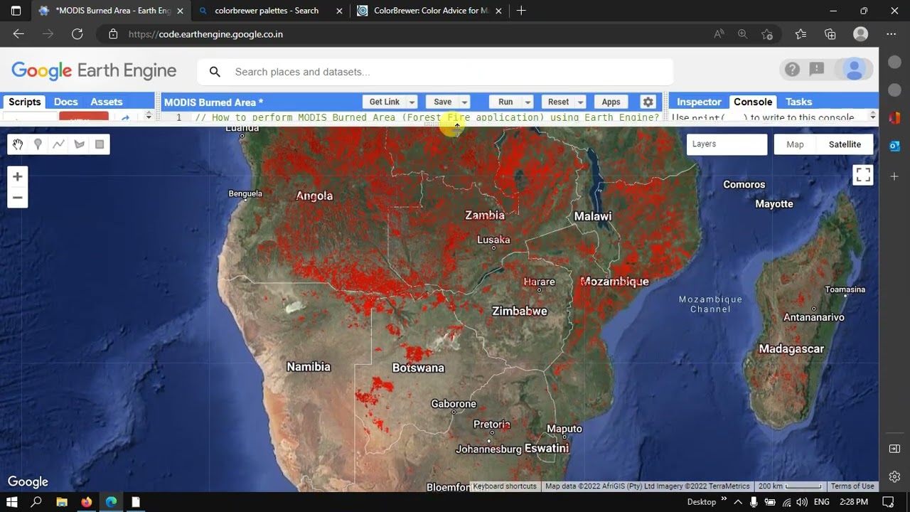 Google Earth Engine 41: Mapping Global Forest Fire using MODIS Burned Area