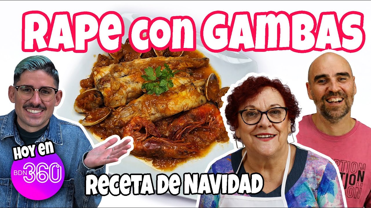 COLITAS de RAPE con GAMBAS con BDN360 | Receta de Navidad