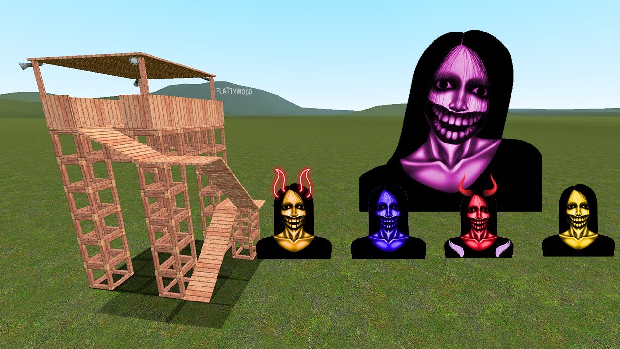 Kuchisake Onna Family Vs Towers In Garry's Mod (Part 9)