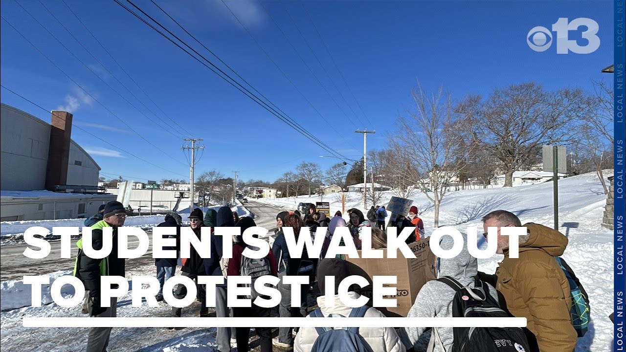 Hundreds of students walk out of Maine classrooms to protest ICE