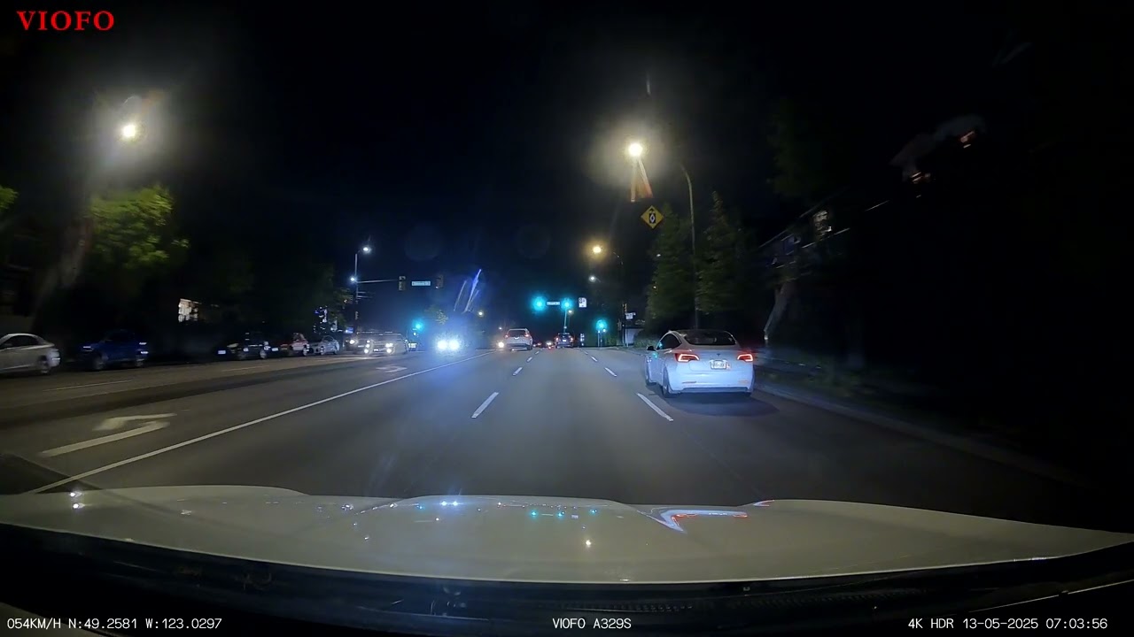 VIOFO A329S 4K HDR Night Test | Front Dashcam Footage Sample