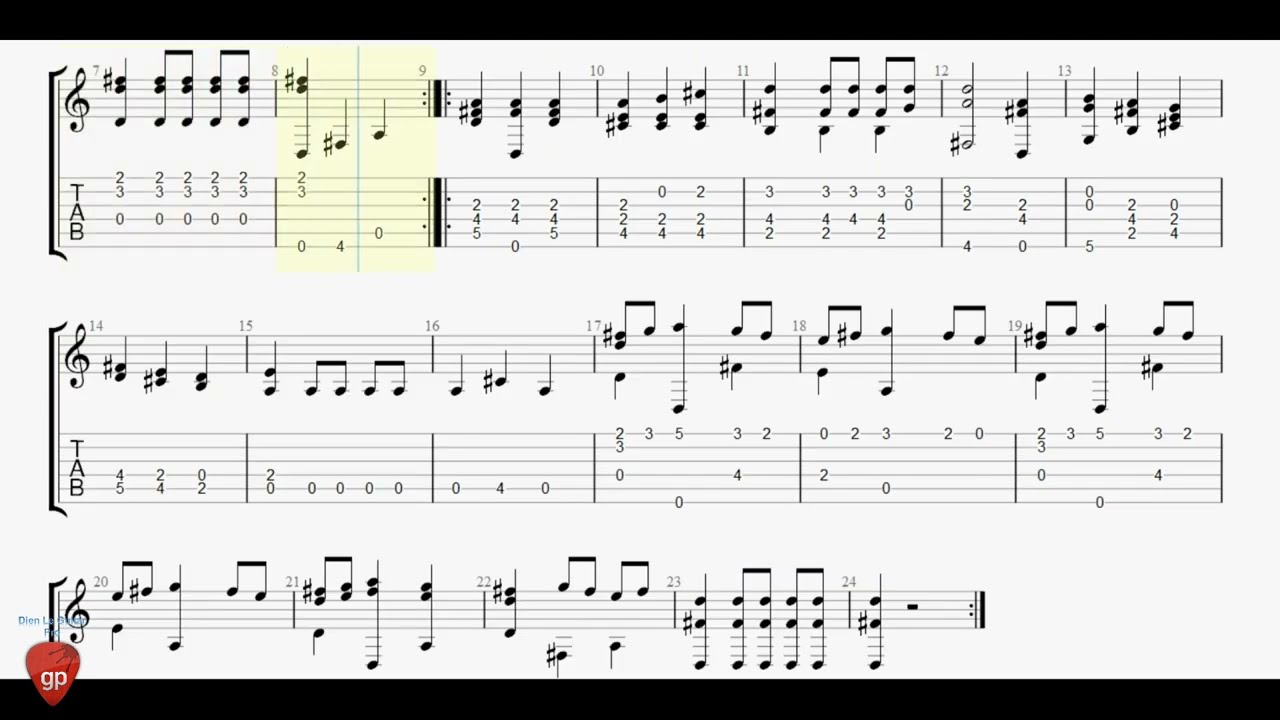 Georg Friedrich Handel - Menuet From Water Music Suite - Guitar Tab