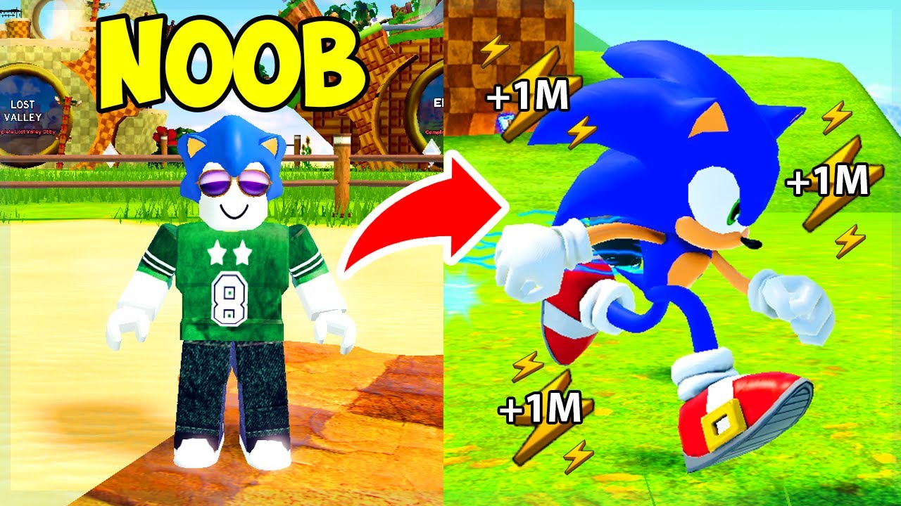 Rich Noob Spends $1,000,000 to Become the FASTEST in Sonic Speed Simulator