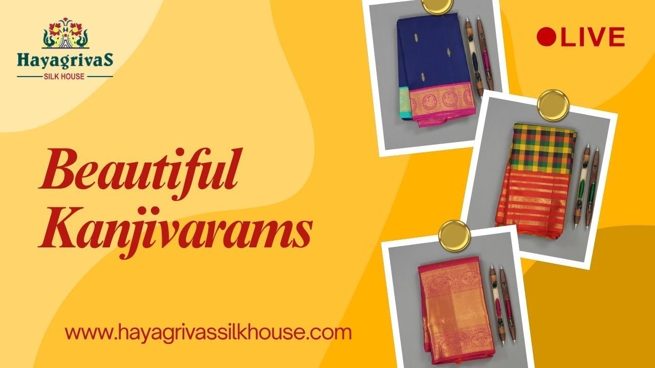 15 mins Live with Hayagrivas Silk House—Pure Silk Pure Zari sarees #handloom #newarrivals