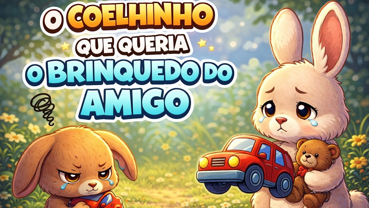 O Coelhinho que Queria o Brinquedo do Amigo 🐰✨ | História Infantil com Lição de Moral