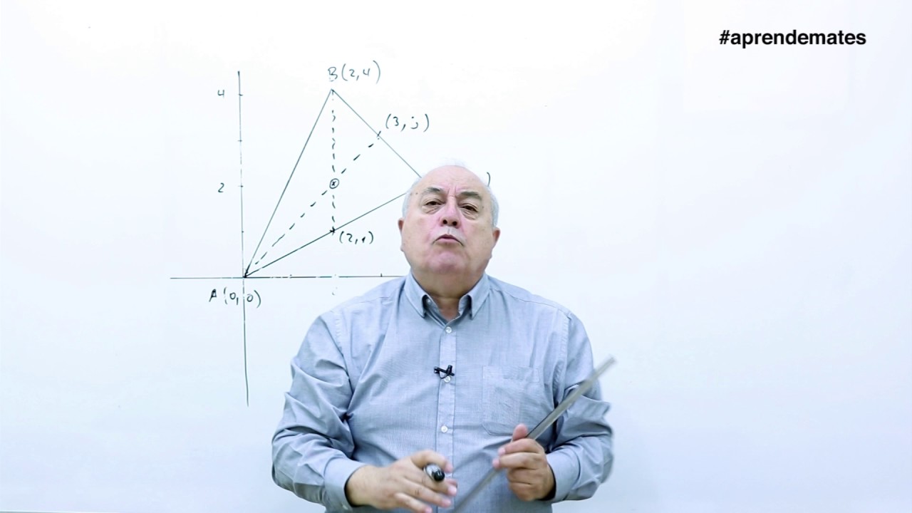 Geometría analítica. Mediana y donde cortan (4º ESO - 1º BACHILLERATO)