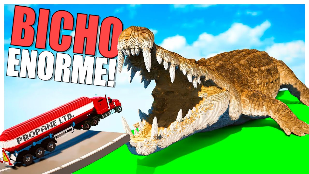 Enfrentando Crocodilo Gigante no Teardown com Mods