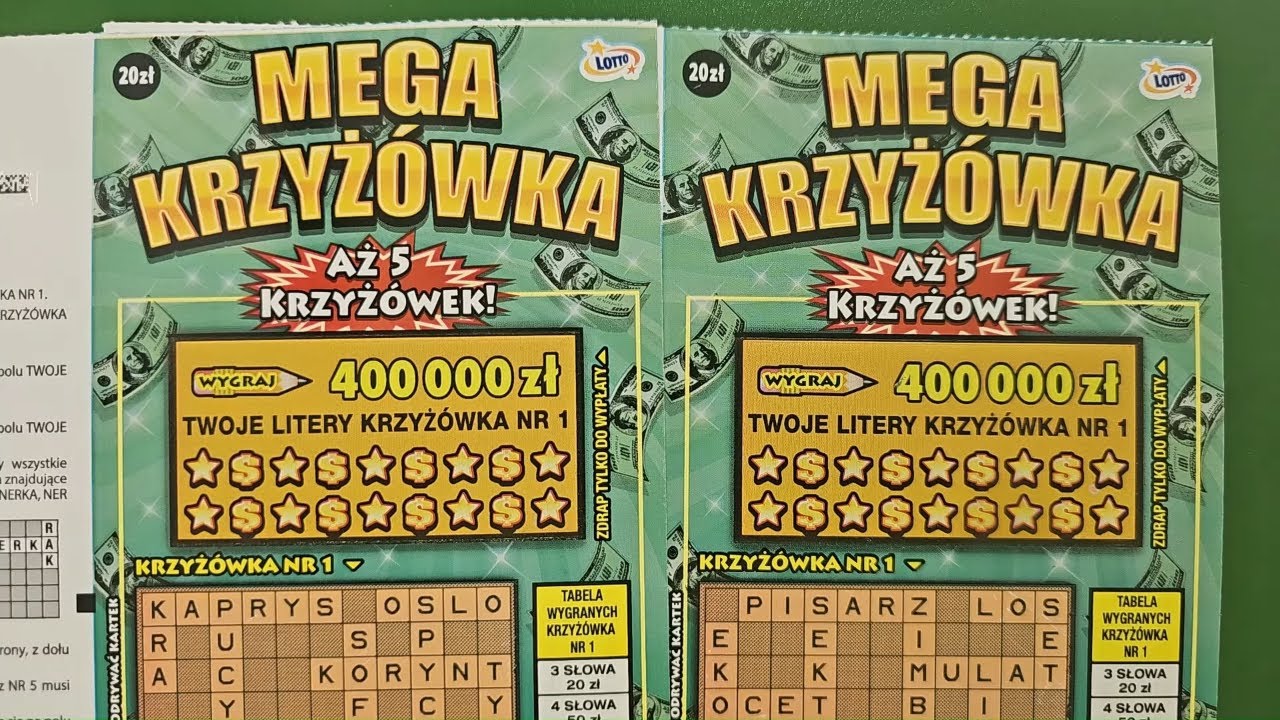Zdrapki Lotto 🎲 Mega Krzyżówka #0731 💰 PREMIERA 👉 5 zdrapek