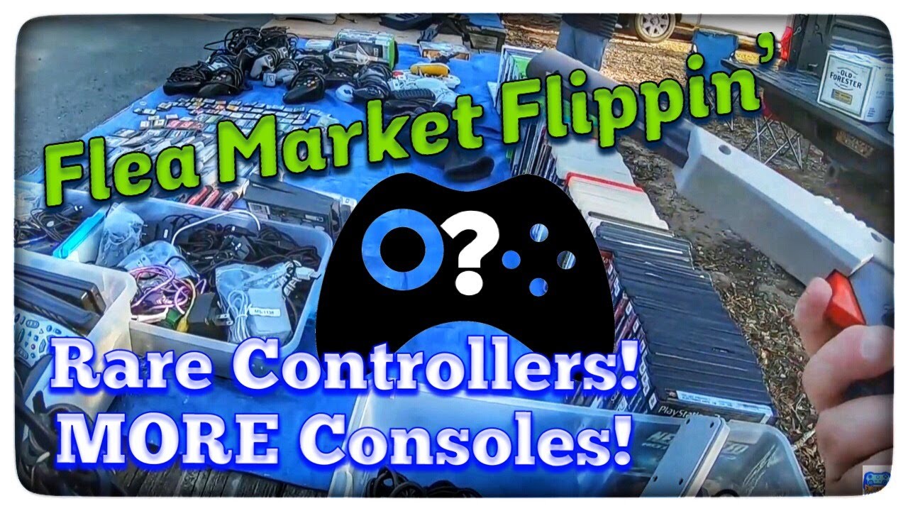 Flea Market Flippin' - RARE Controllers! More Game Consoles, Live Video Game Hunting