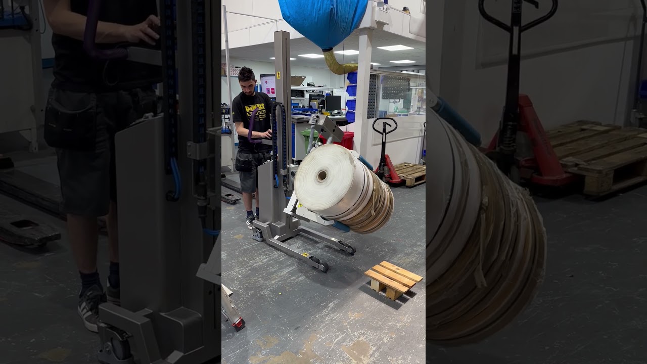 Roll Handling and Rotation with Powered Clamp