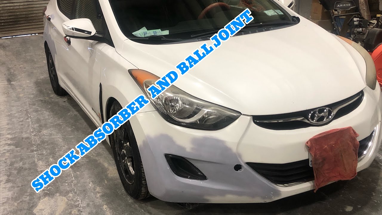 2012 HYUNDAI ELANTRA  Como cambiar amortiguador y Ball Joint de la parte de enfrente 🔧🔧