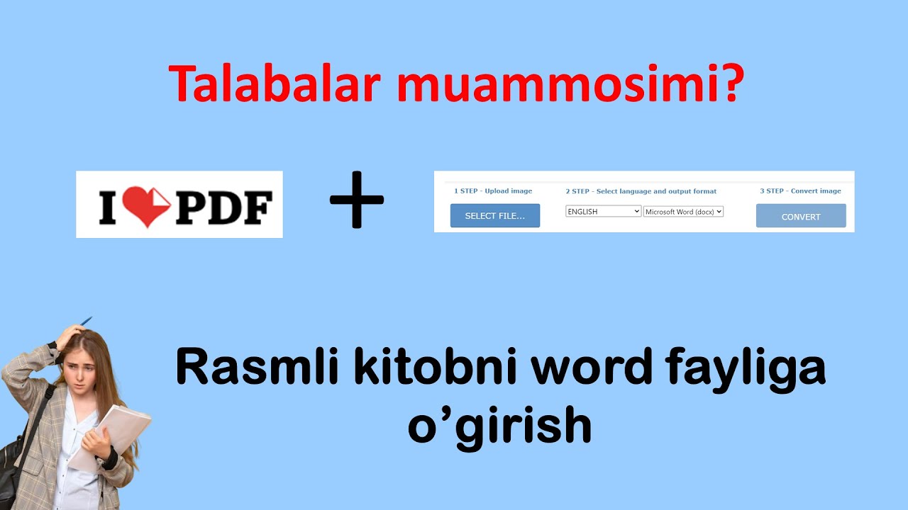 Rasmli kitobni word fayliga o'girish