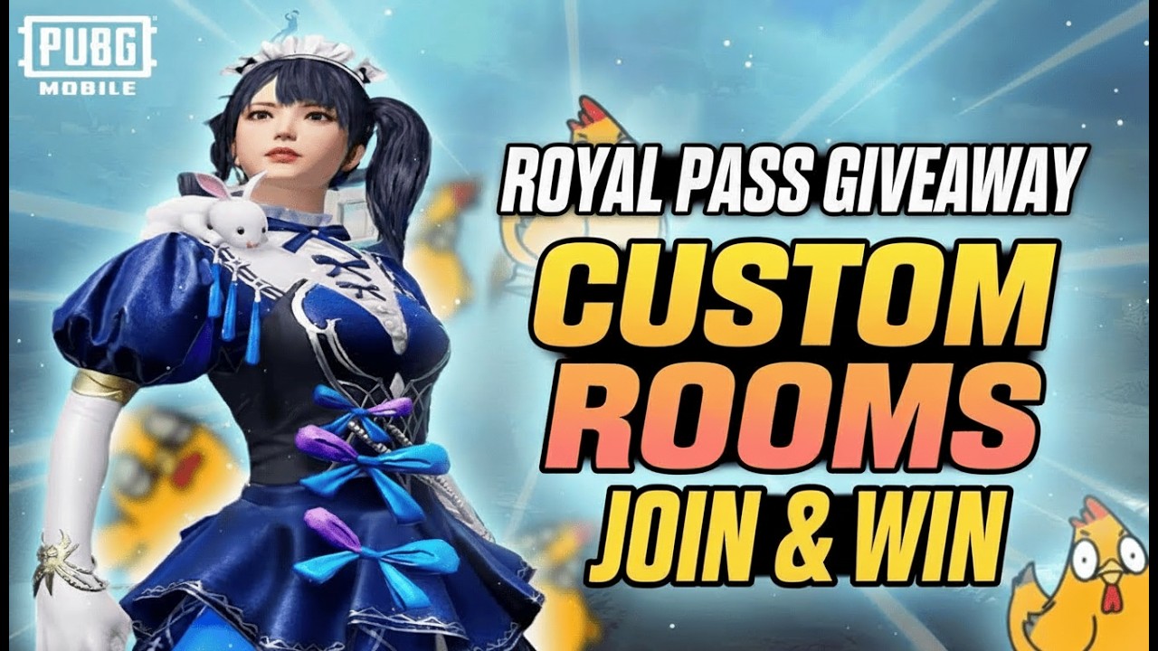 PUBG Mobile Live | Royal Pass Giveaway 🎁 Custom Rooms | Join Now & Win Big