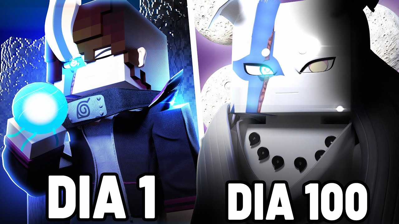 BATALHEI POR 100 DIAS 𝗡𝗢 MUNDO DE BORUTO no MINECRAFT BEDROCK EDITION!! ‹ Ine ›